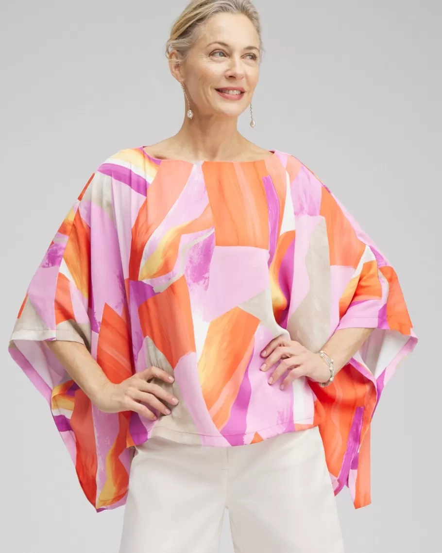 Chico's Abstract Print Poncho