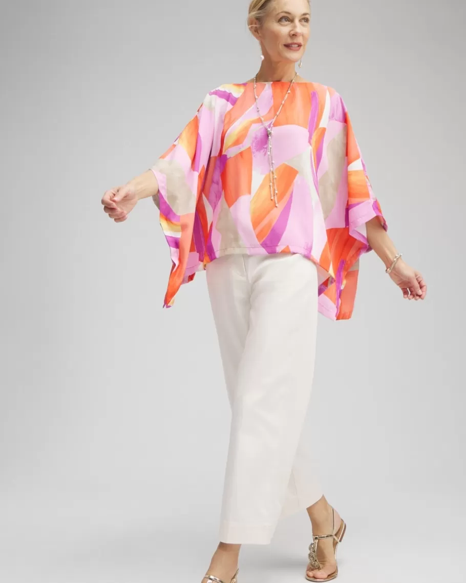 Chico's Abstract Print Poncho