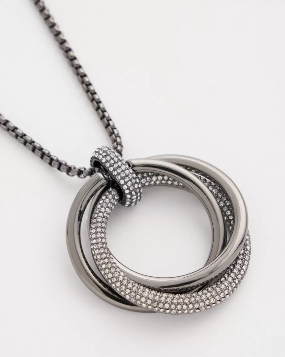 Chico's Adjustable Pavé Pendant Necklace