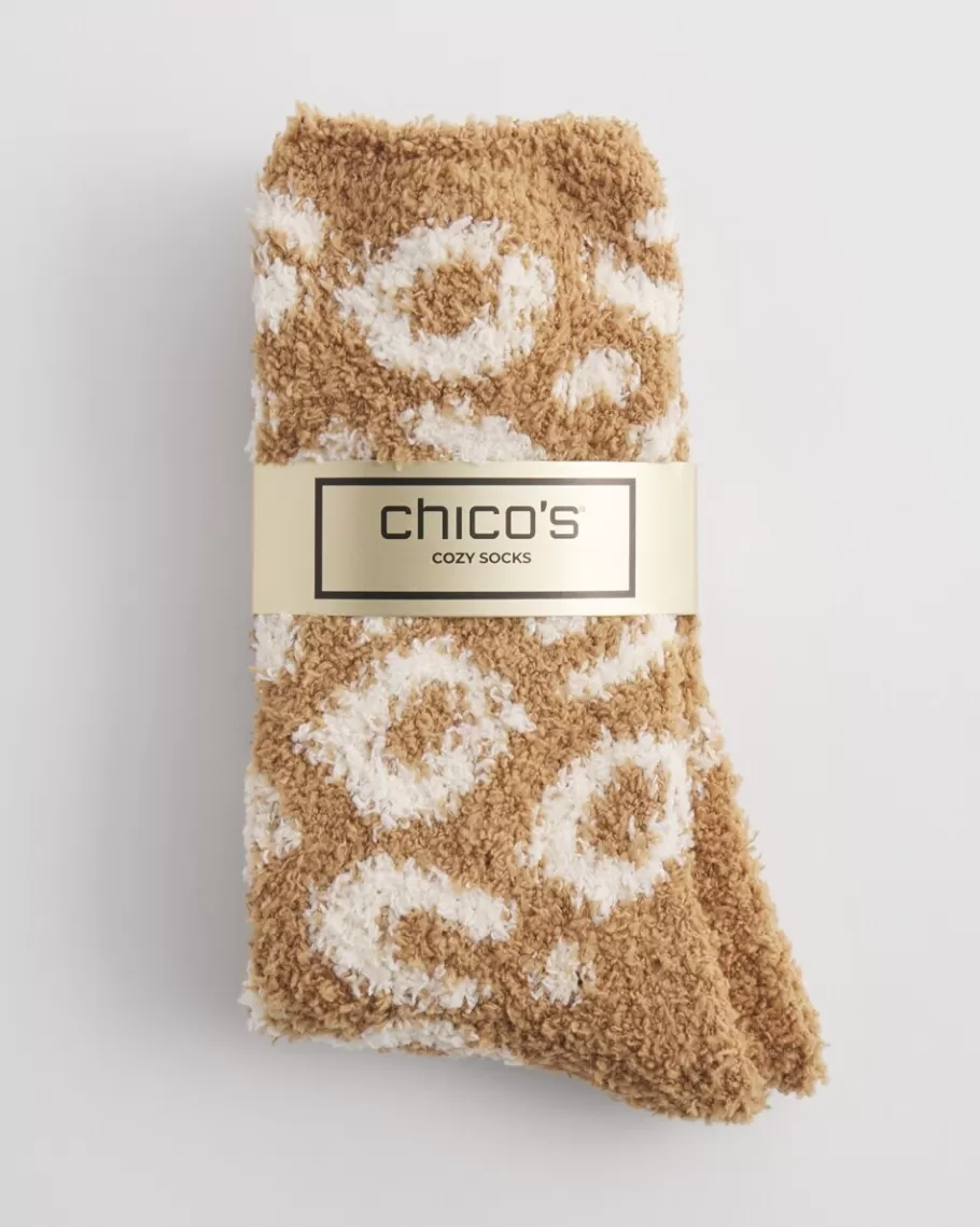 Chico's Animal Print Furry Socks