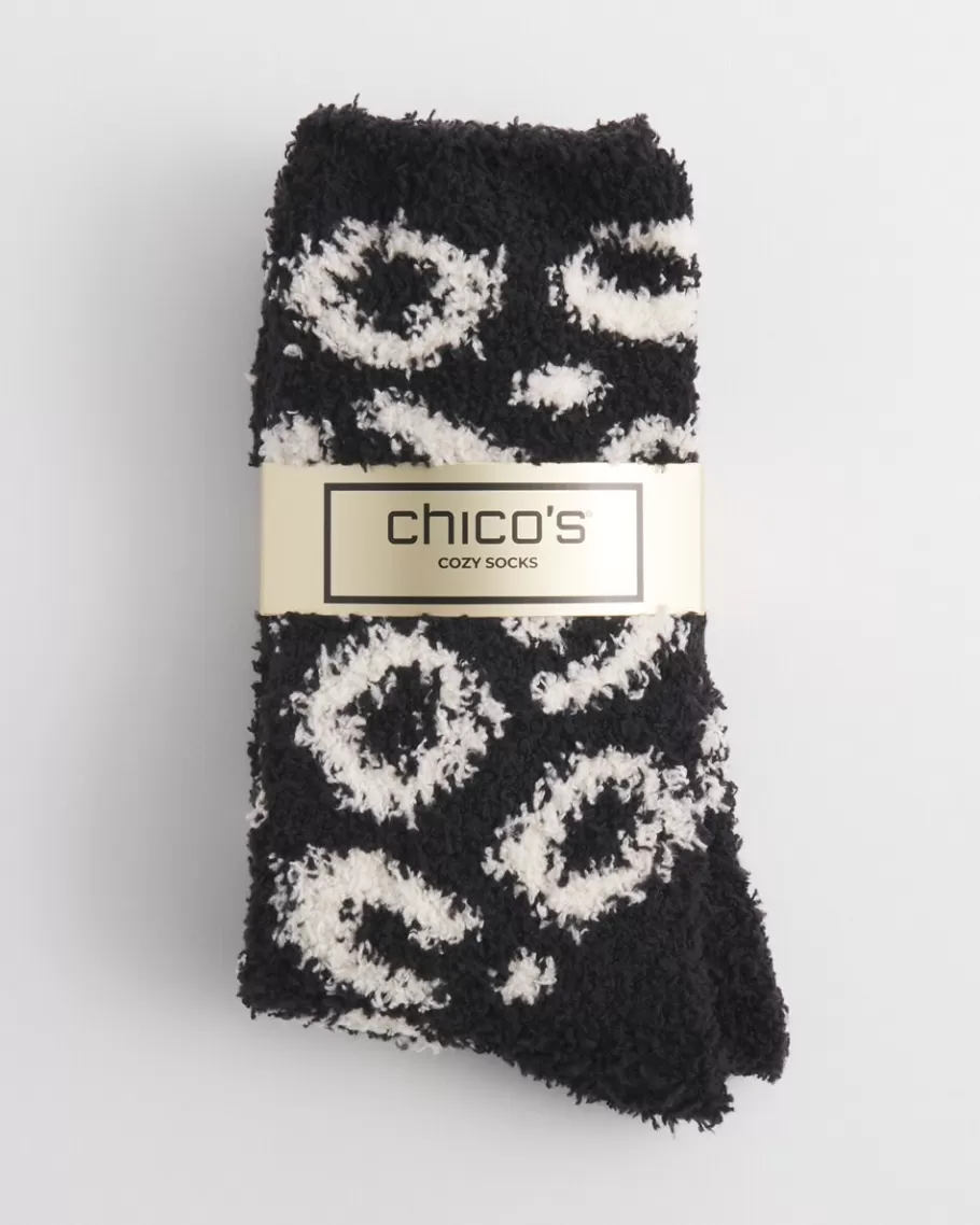 Chico's Animal Print Furry Socks