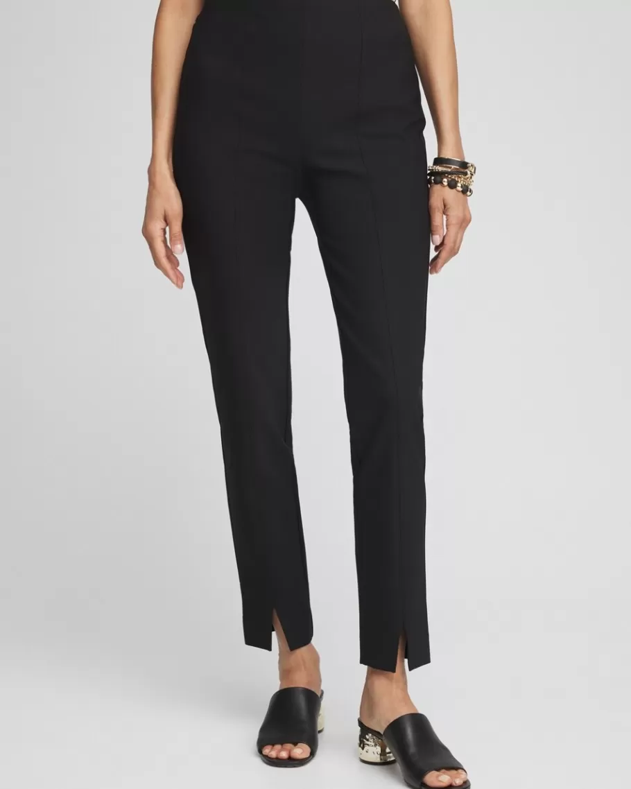 Chico's Bi-Stretch Front Seam Slit Ankle Pants