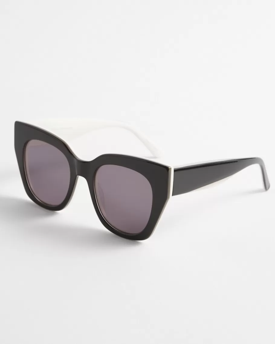 Chico's Black And White Cateye Sunglasses