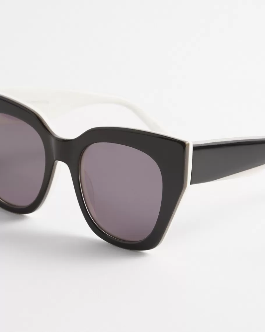 Chico's Black And White Cateye Sunglasses