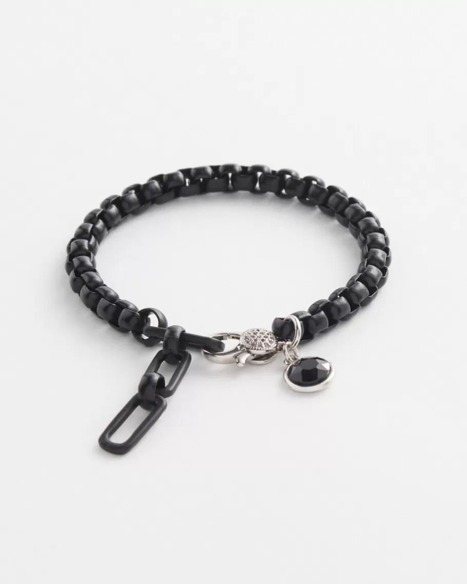 Chico's Black Box Chain Bracelet