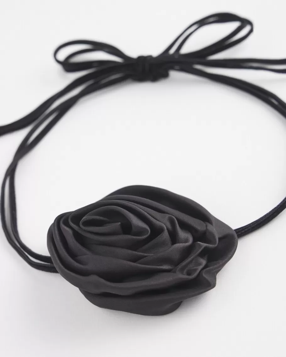 Chico's Flower Tie Choker Necklace