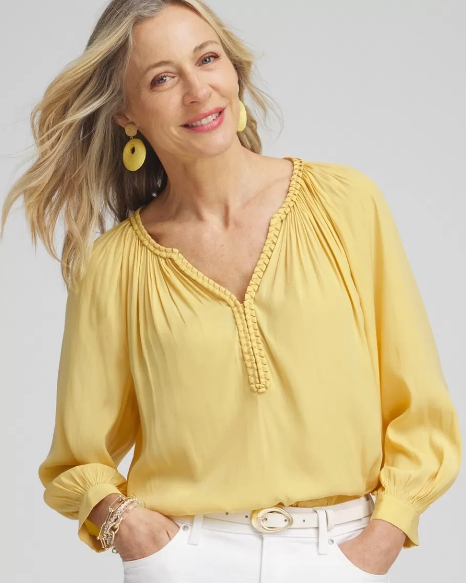 Chico's Braided Trim Top