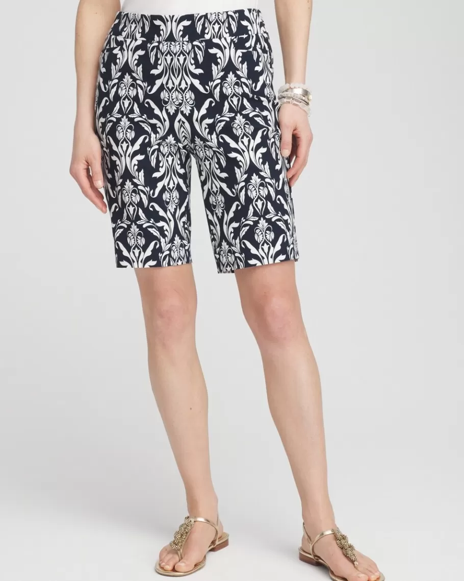 Chico's Brigitte 10" Swirl Print Shorts