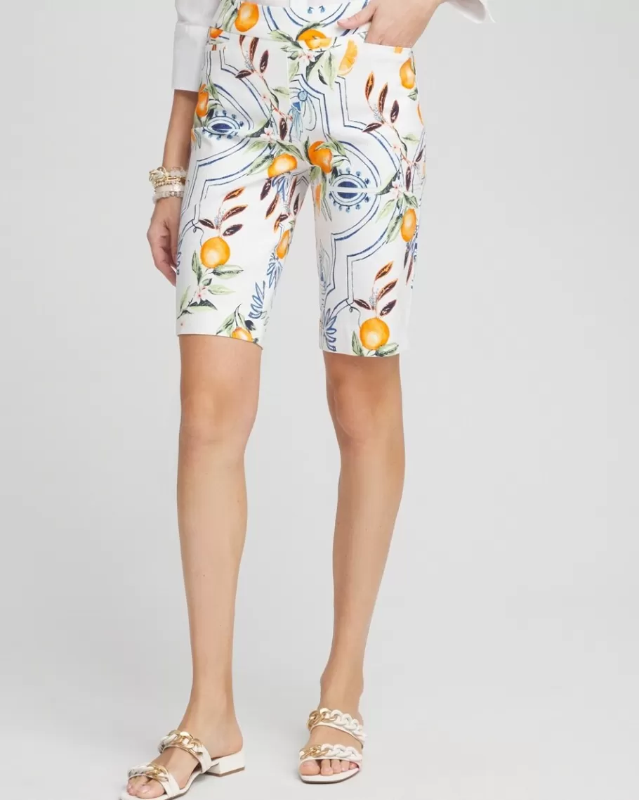 Chico's Brigitte 10" Tropical Print Shorts