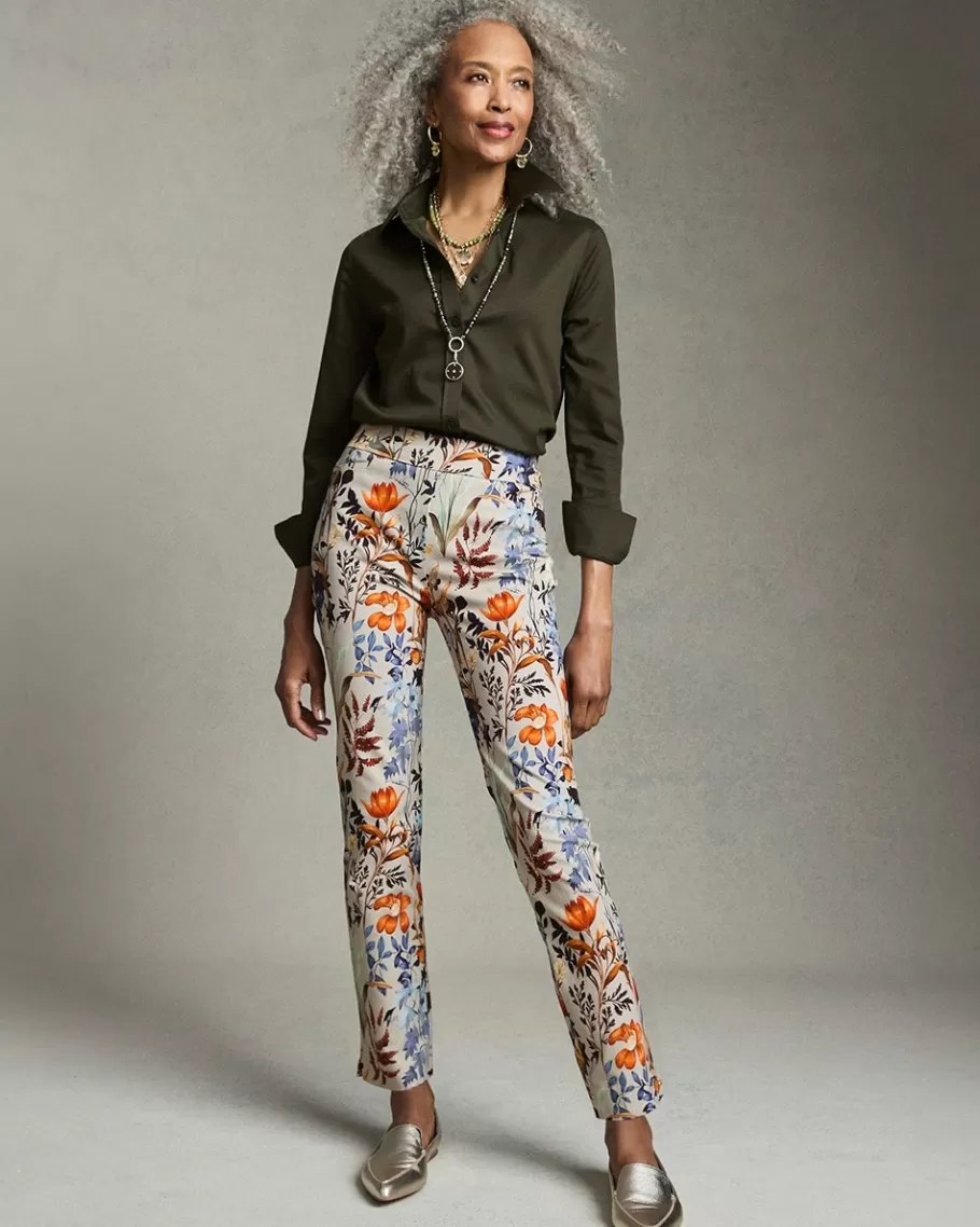 Chico's Brigitte Autumn Print Ankle Pants