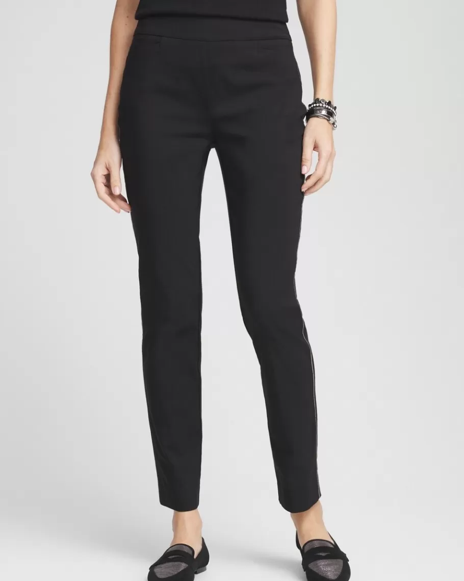 Chico's Brigitte Beaded Slim Ankle Pants