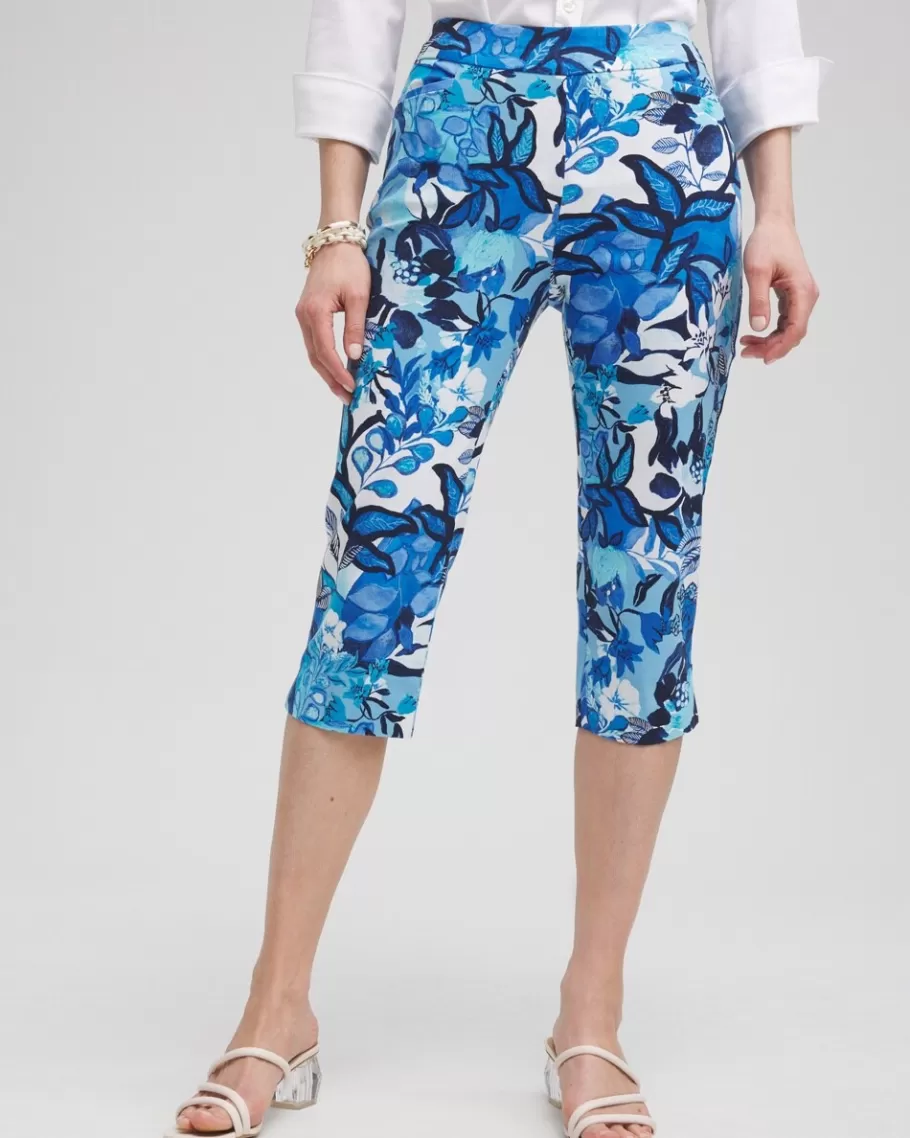 Chico's Brigitte Cool Floral Capri Pants