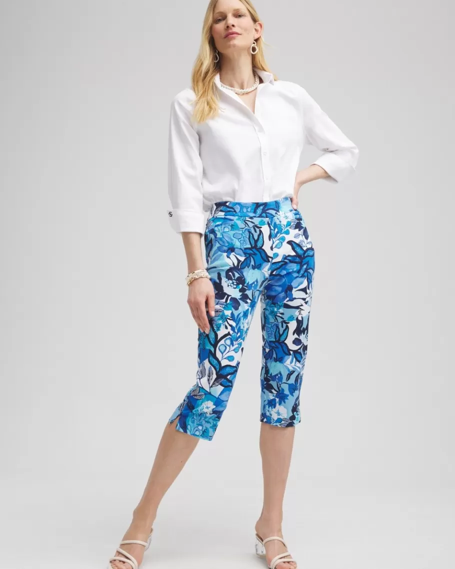 Chico's Brigitte Cool Floral Capri Pants