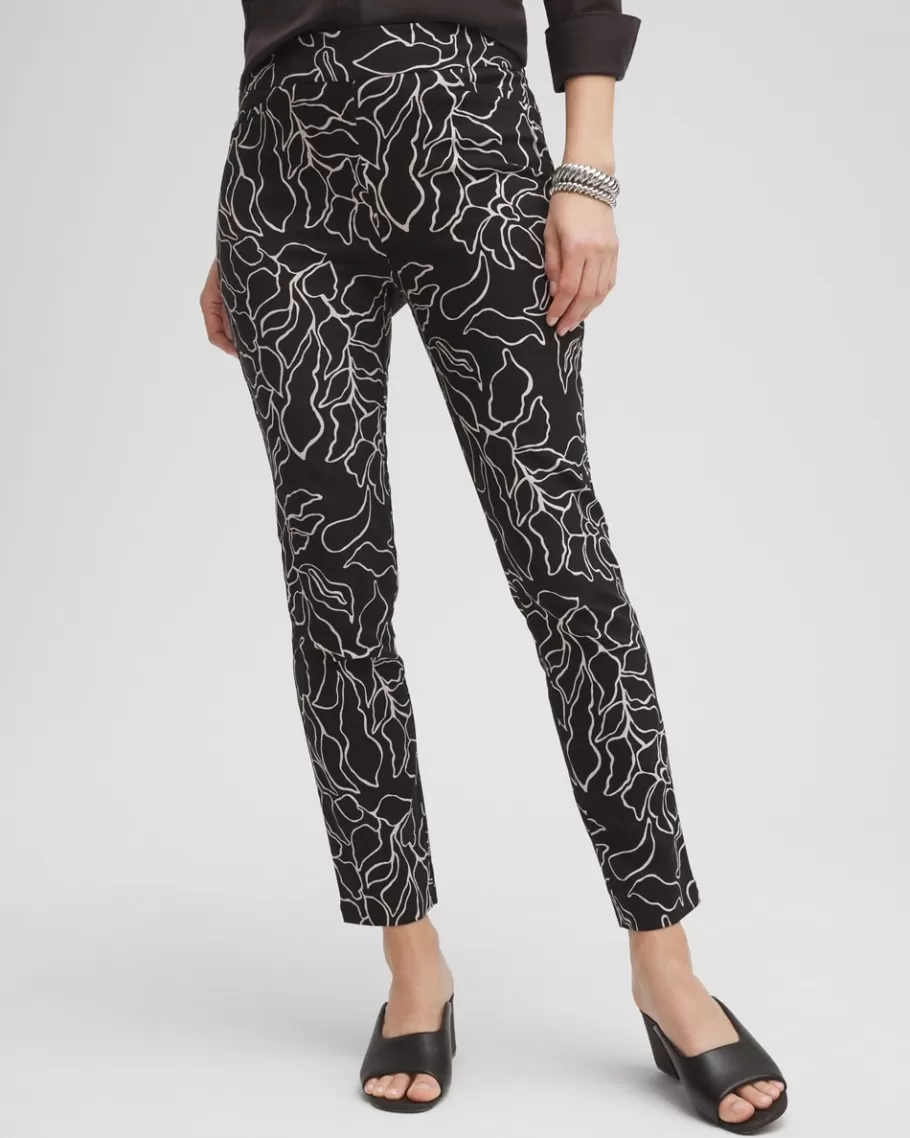 Chico's Brigitte Floral Print Ankle Pants