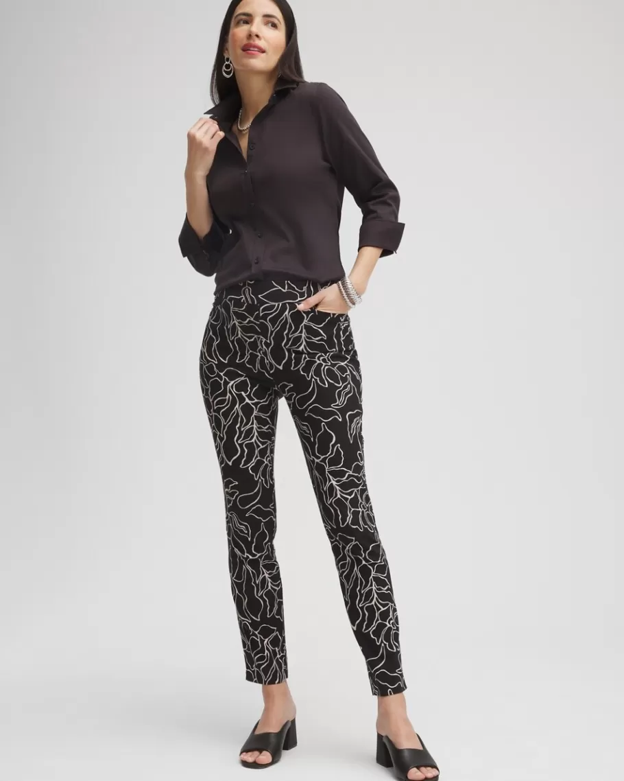 Chico's Brigitte Floral Print Ankle Pants