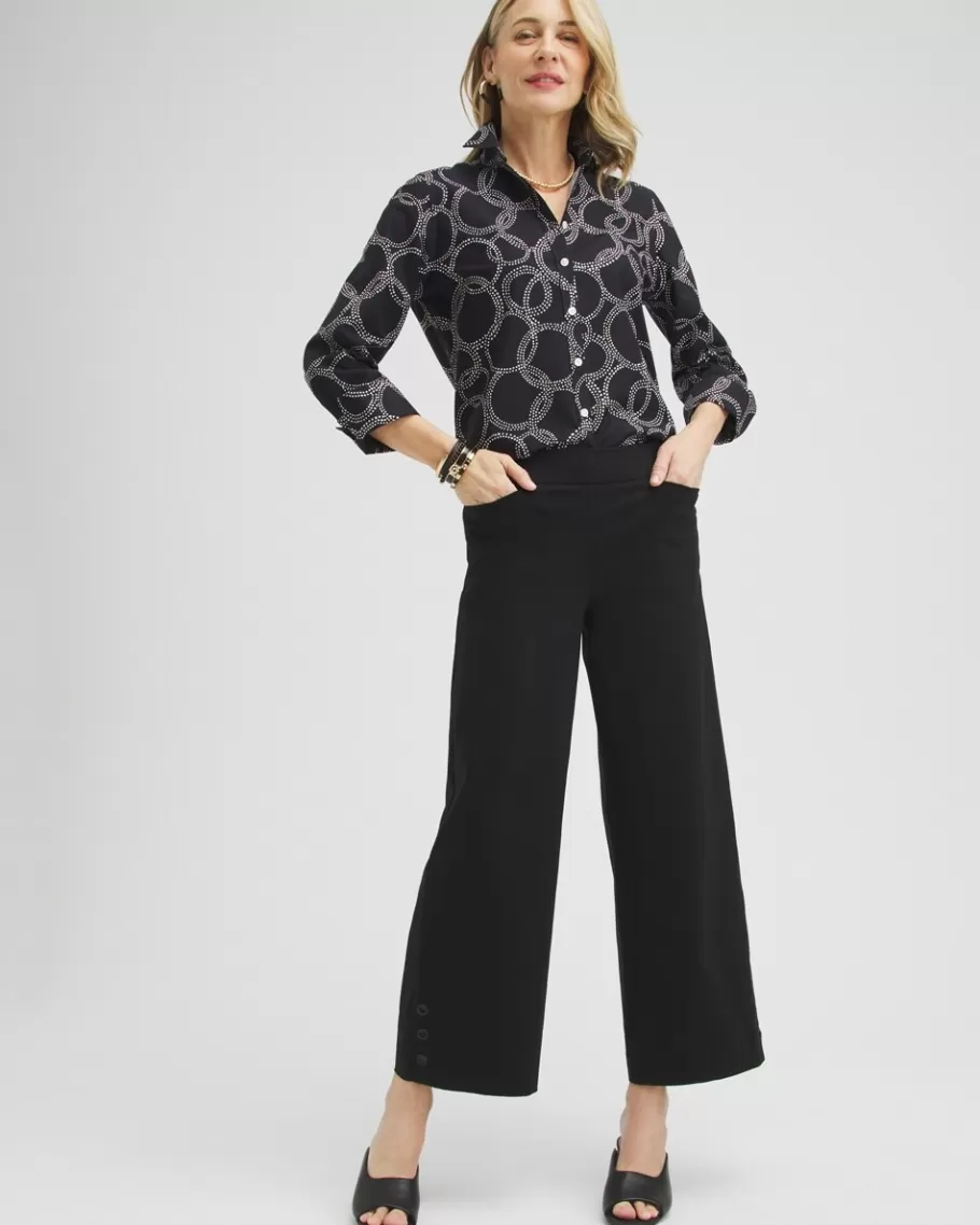 Chico's Brigitte Grommet Wide Leg Pants