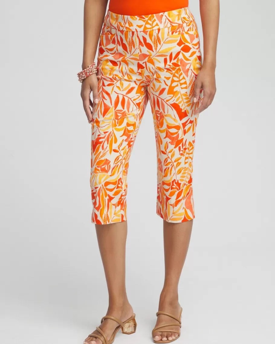 Chico's Brigitte Leaf Print Capris