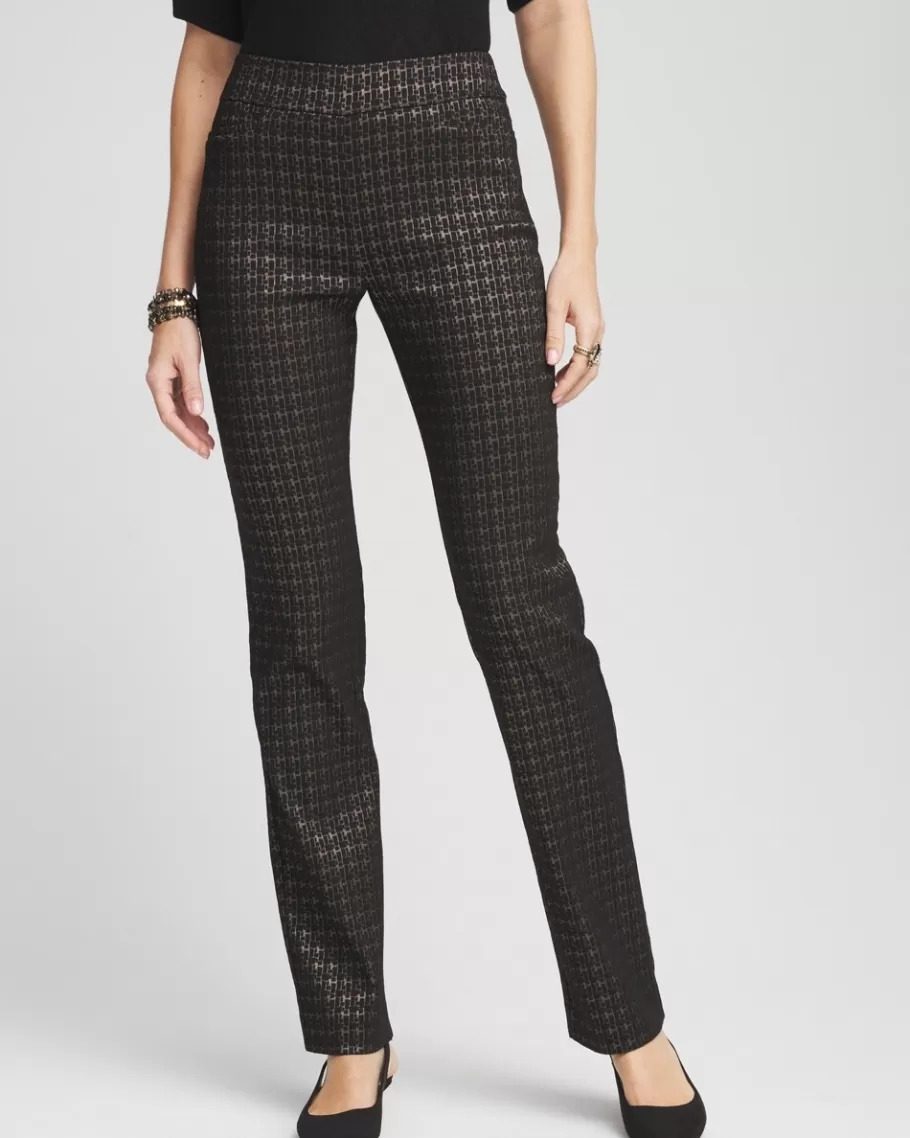 Chico's Brigitte Metallic Tiles Pants