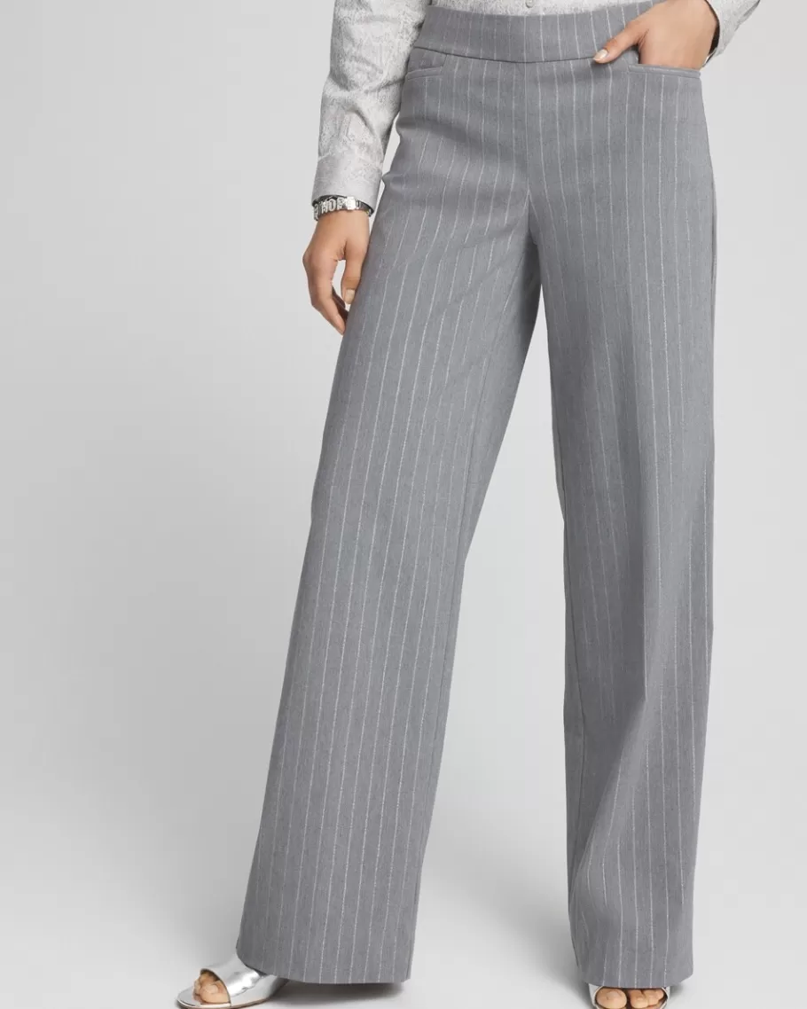 Chico's Brigitte Pinstripe Wide Leg Pants