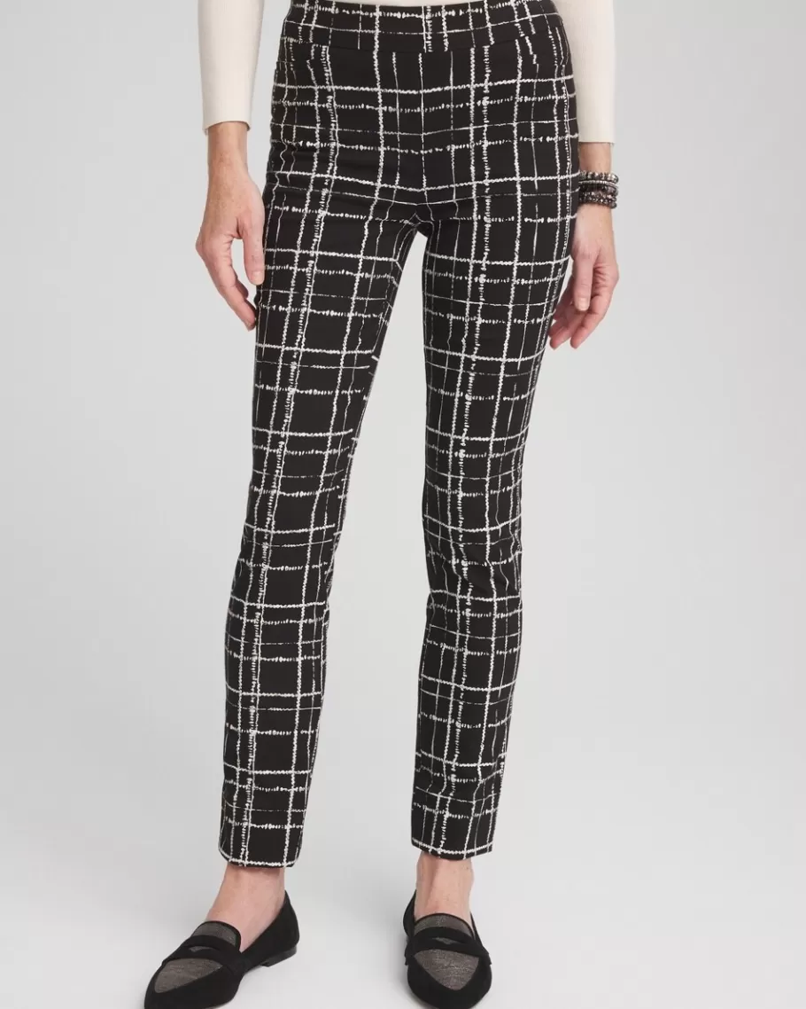 Chico's Brigitte Plaid Slim Ankle Pants