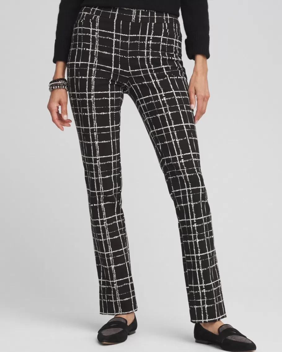 Chico's Brigitte Plaid Slim Pants