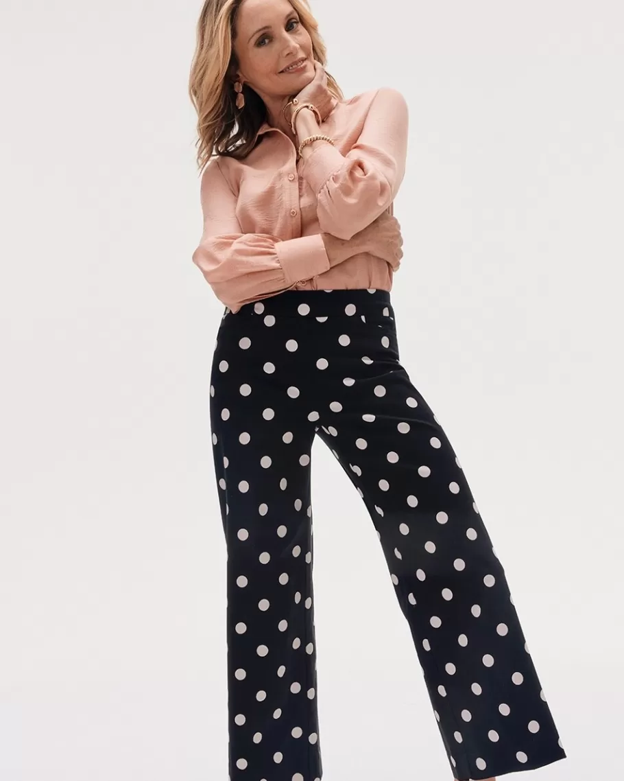 Chico's Brigitte Polka Dot Wide Leg Pants