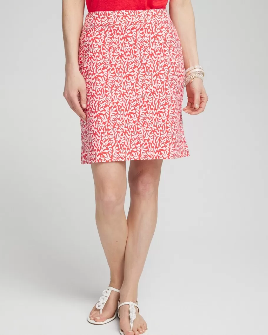 Chico's Brigitte Pull-On Reef Print Skort