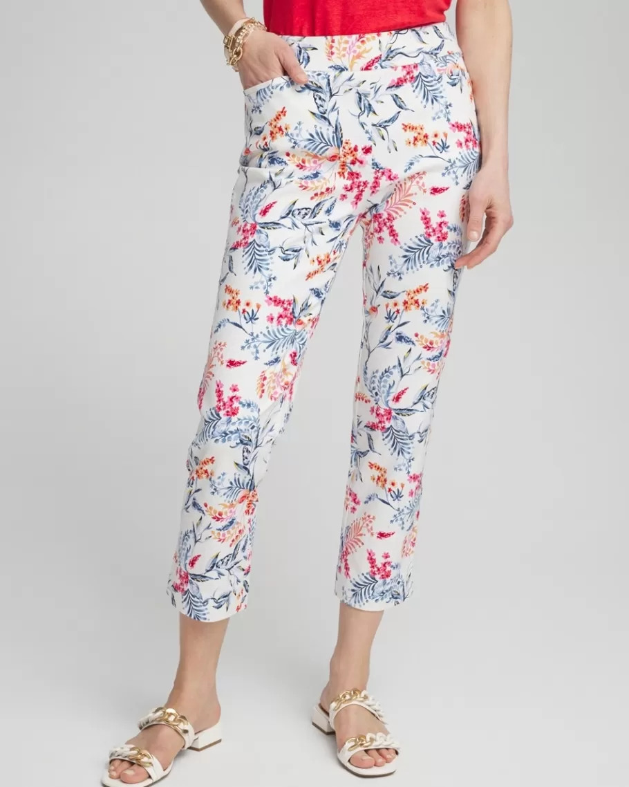 Chico's Brigitte Sea Life Slim Cropped Pants