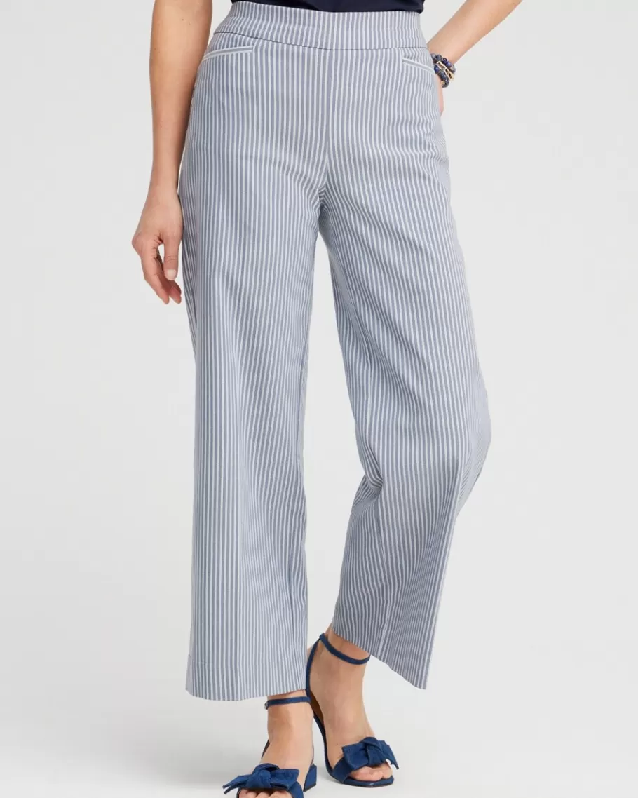 Chico's Brigitte Stripe Wide Leg Crops