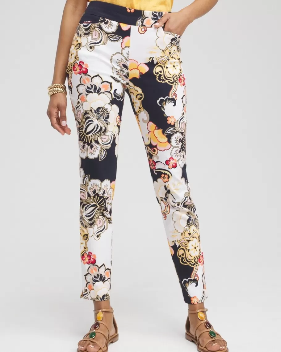 Chico's Brigitte Warm Floral Ankle Pants