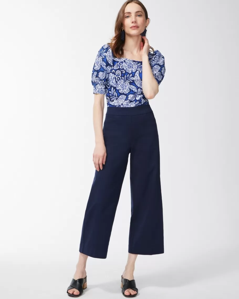 Chico's Brigitte Wide Leg Cropped Pants