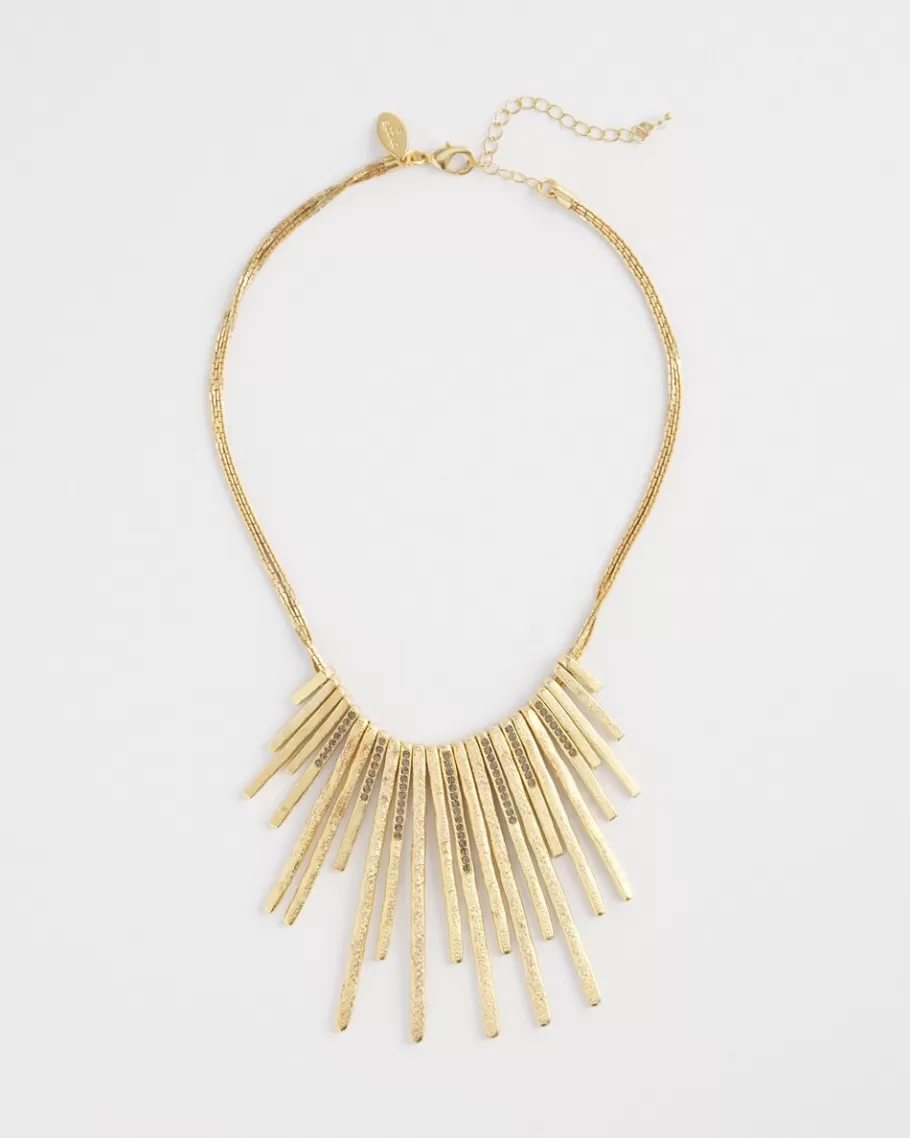 Chico's Brushed Tone Bib Necklace