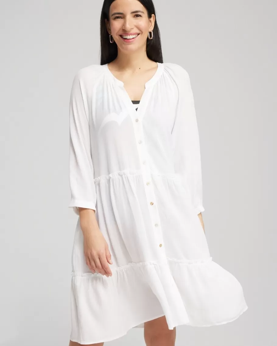 Chico's Button Front Swim Coverup