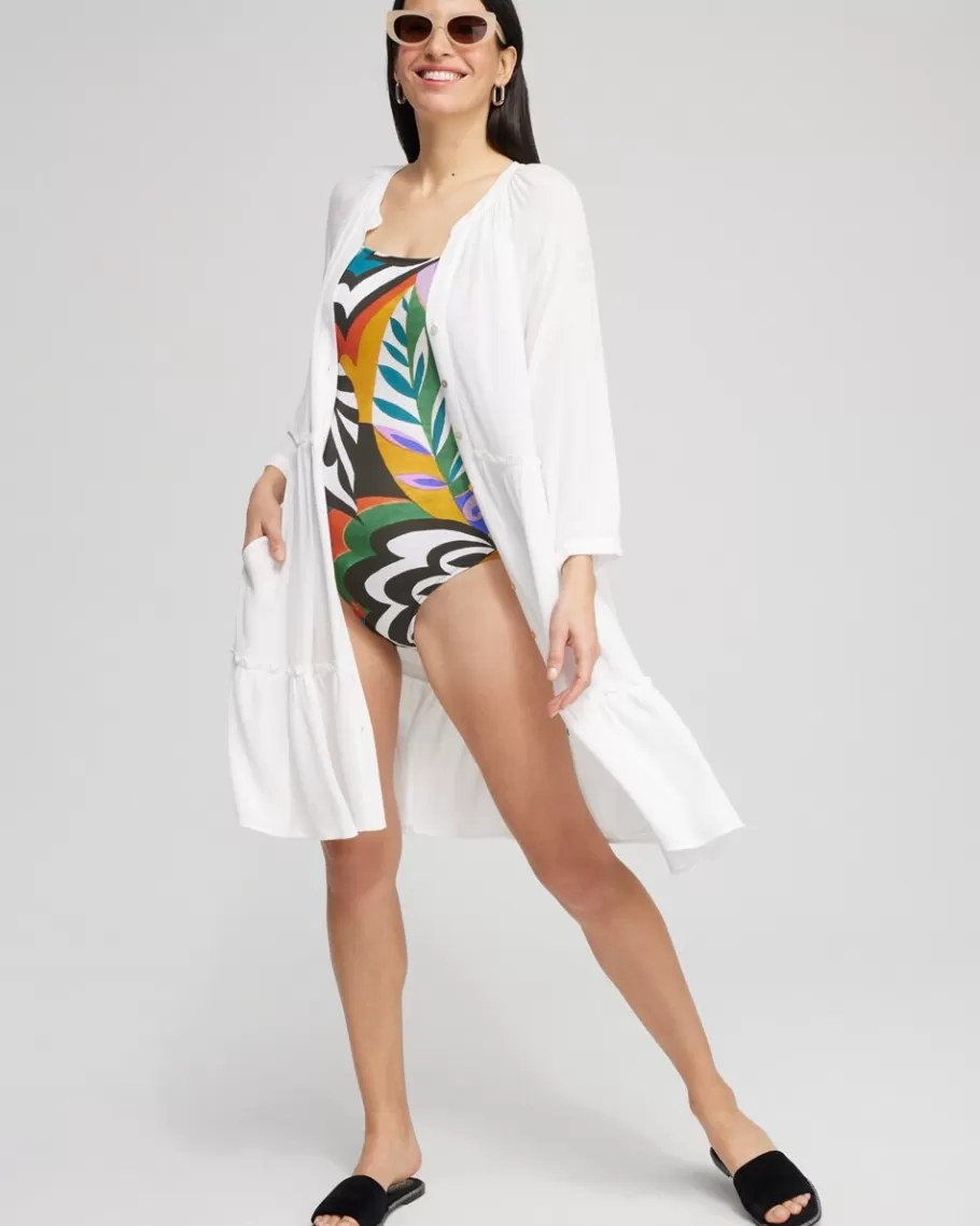 Chico's Button Front Swim Coverup