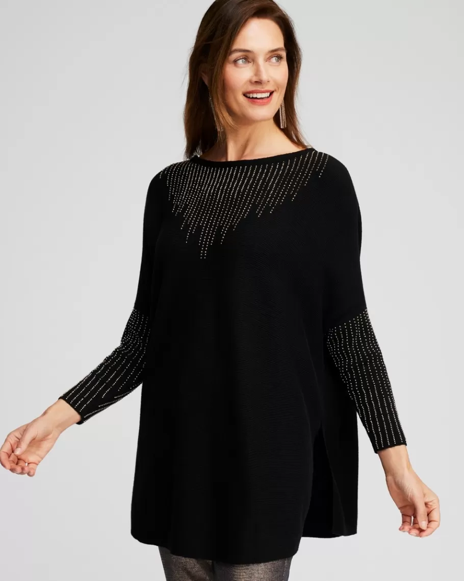 Chico's Cashmere Blend Sweater Poncho