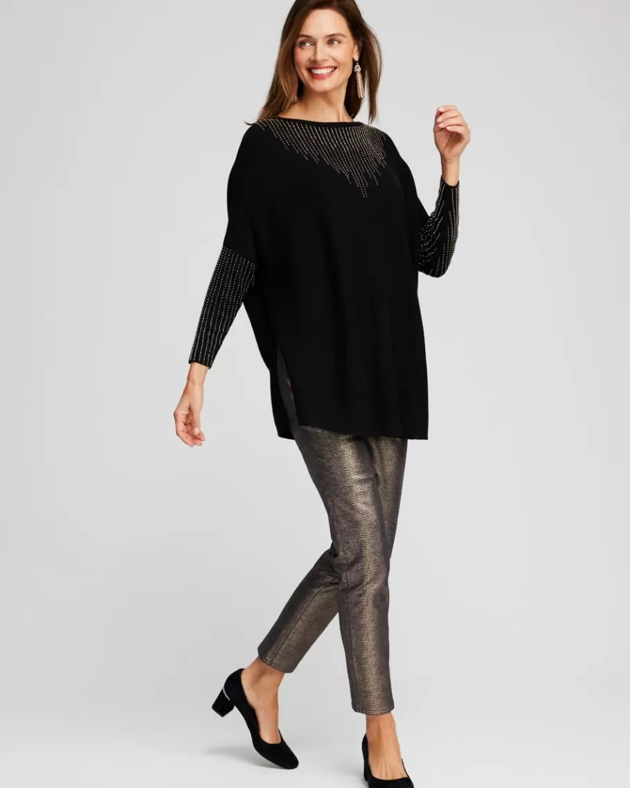 Chico's Cashmere Blend Sweater Poncho