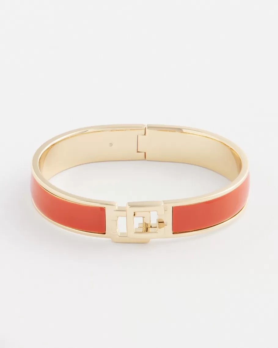 Chico's Click Orange Bangle Bracelet