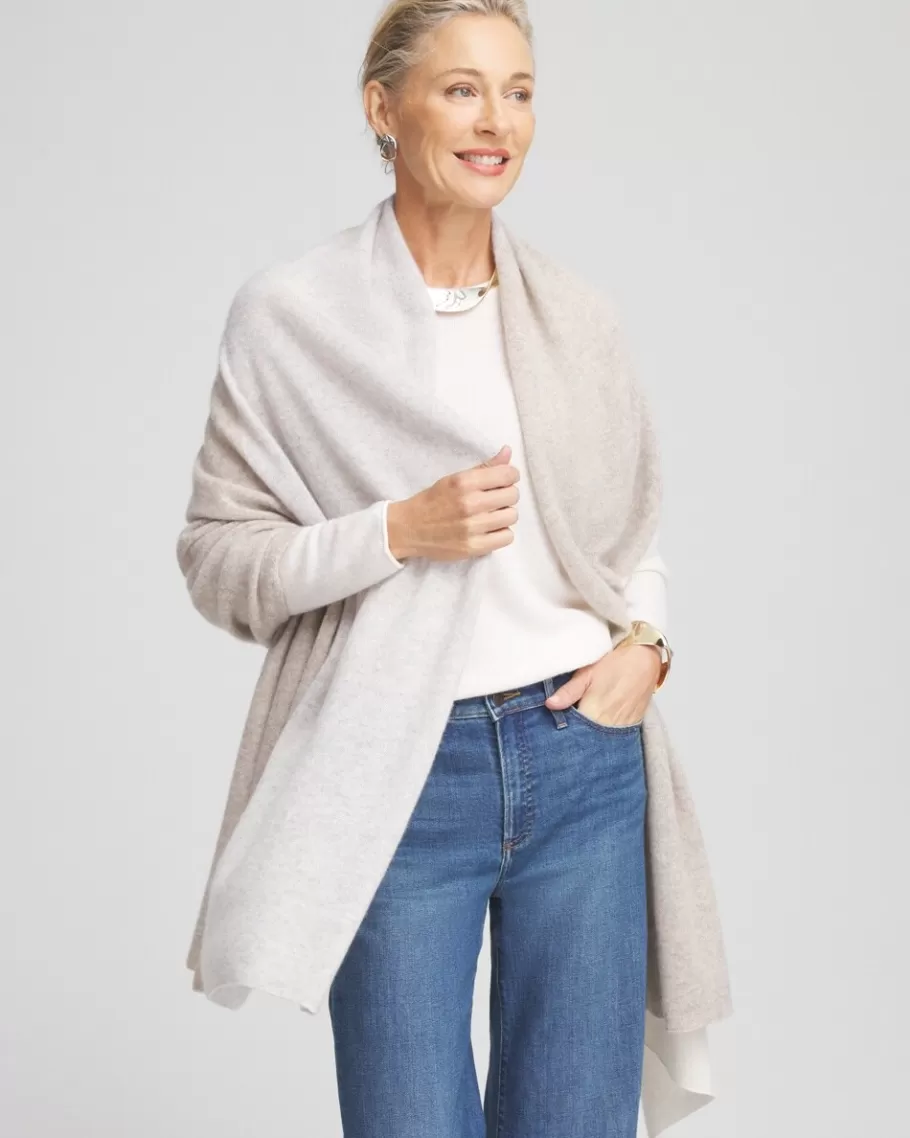 Chico's Colorblock Cashmere Wrap