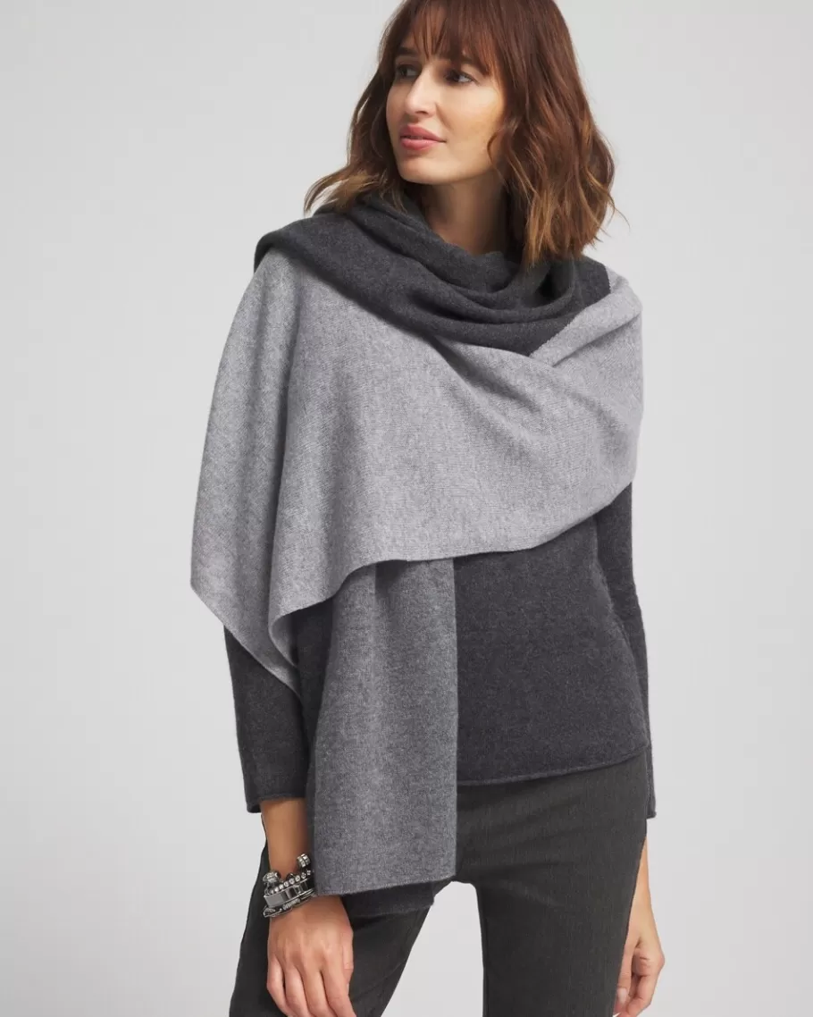 Chico's Colorblock Cashmere Wrap