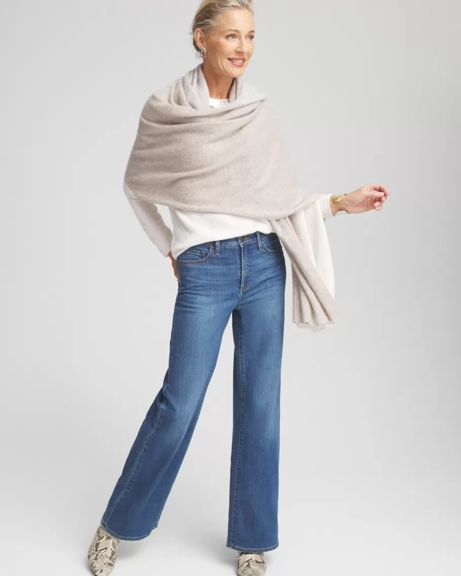 Chico's Colorblock Cashmere Wrap