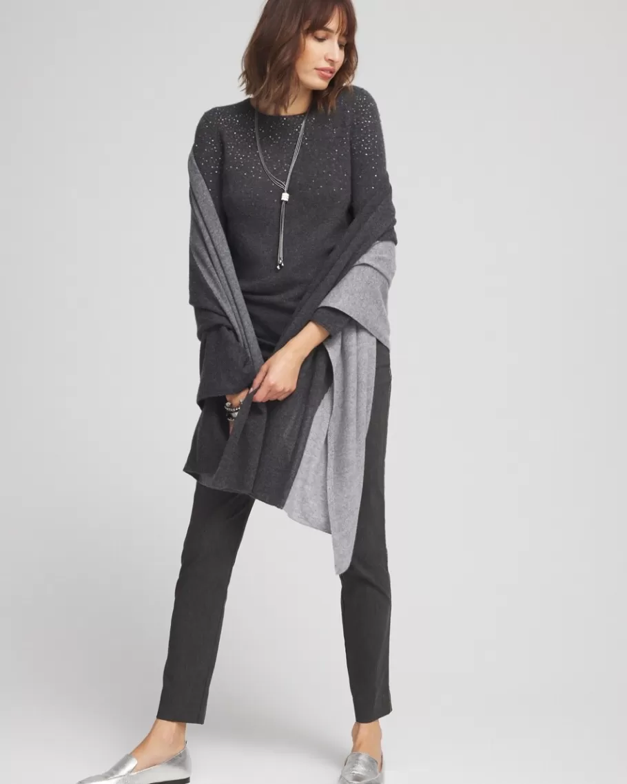 Chico's Colorblock Cashmere Wrap