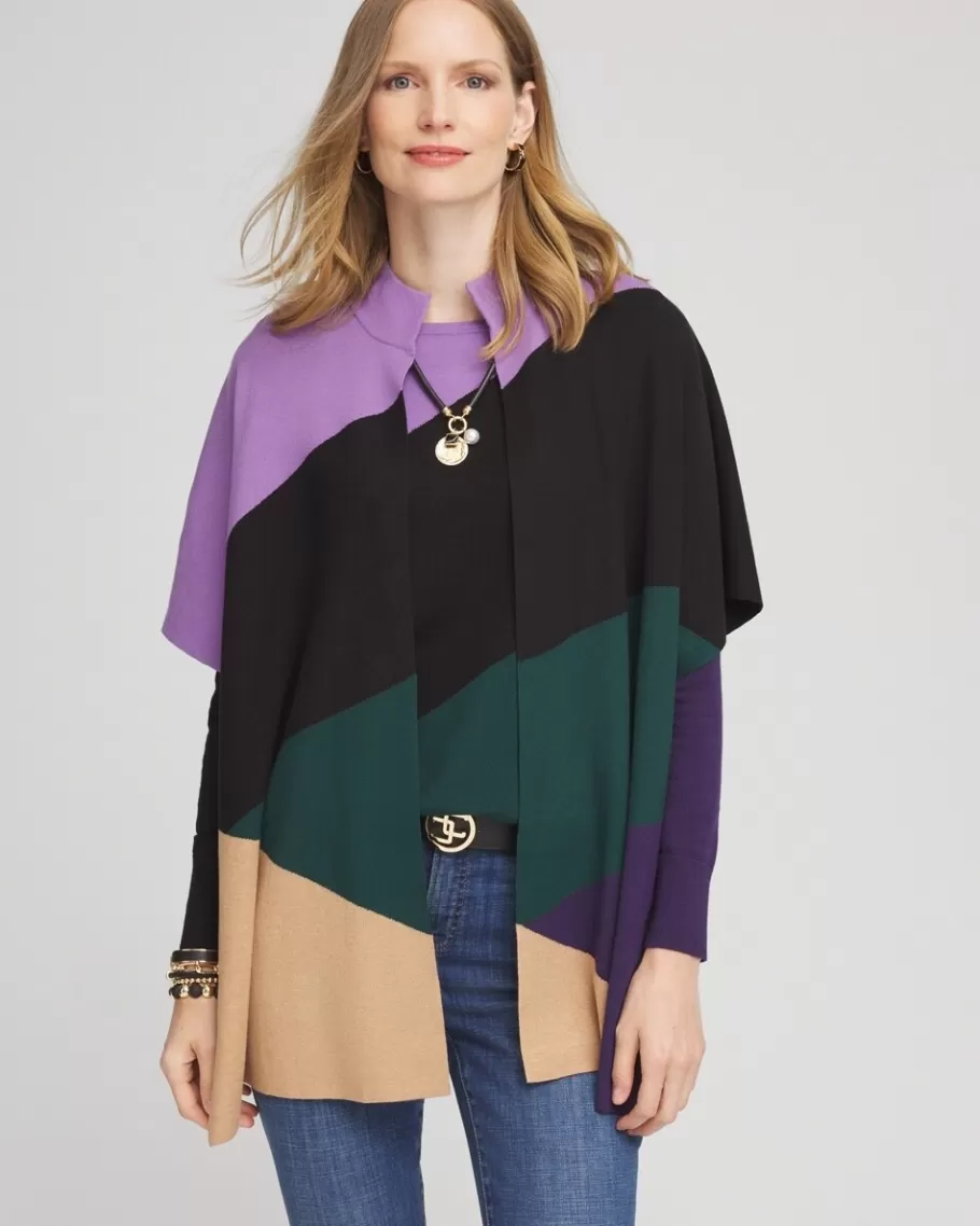 Chico's Colorblock Sweater Ruana