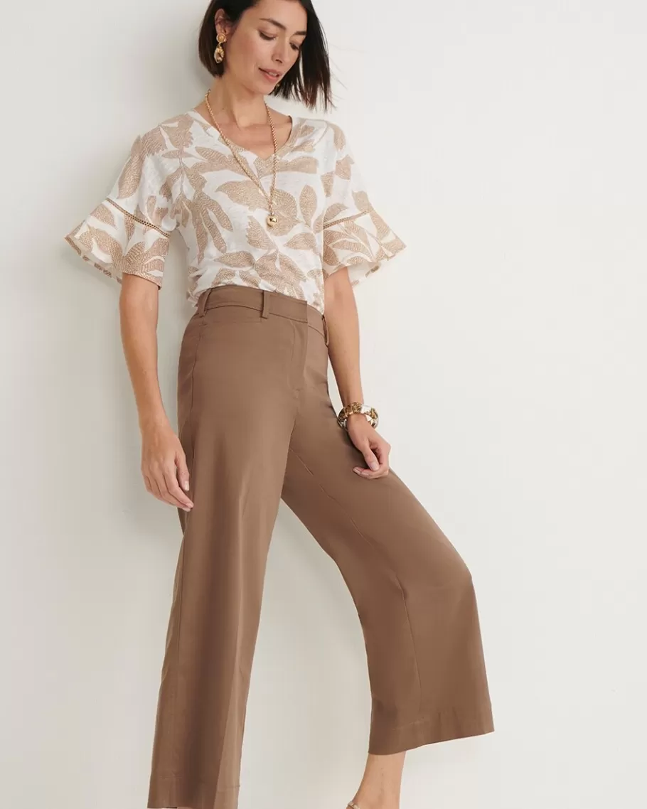 Chico's Cotton Sateen Cropped Pants