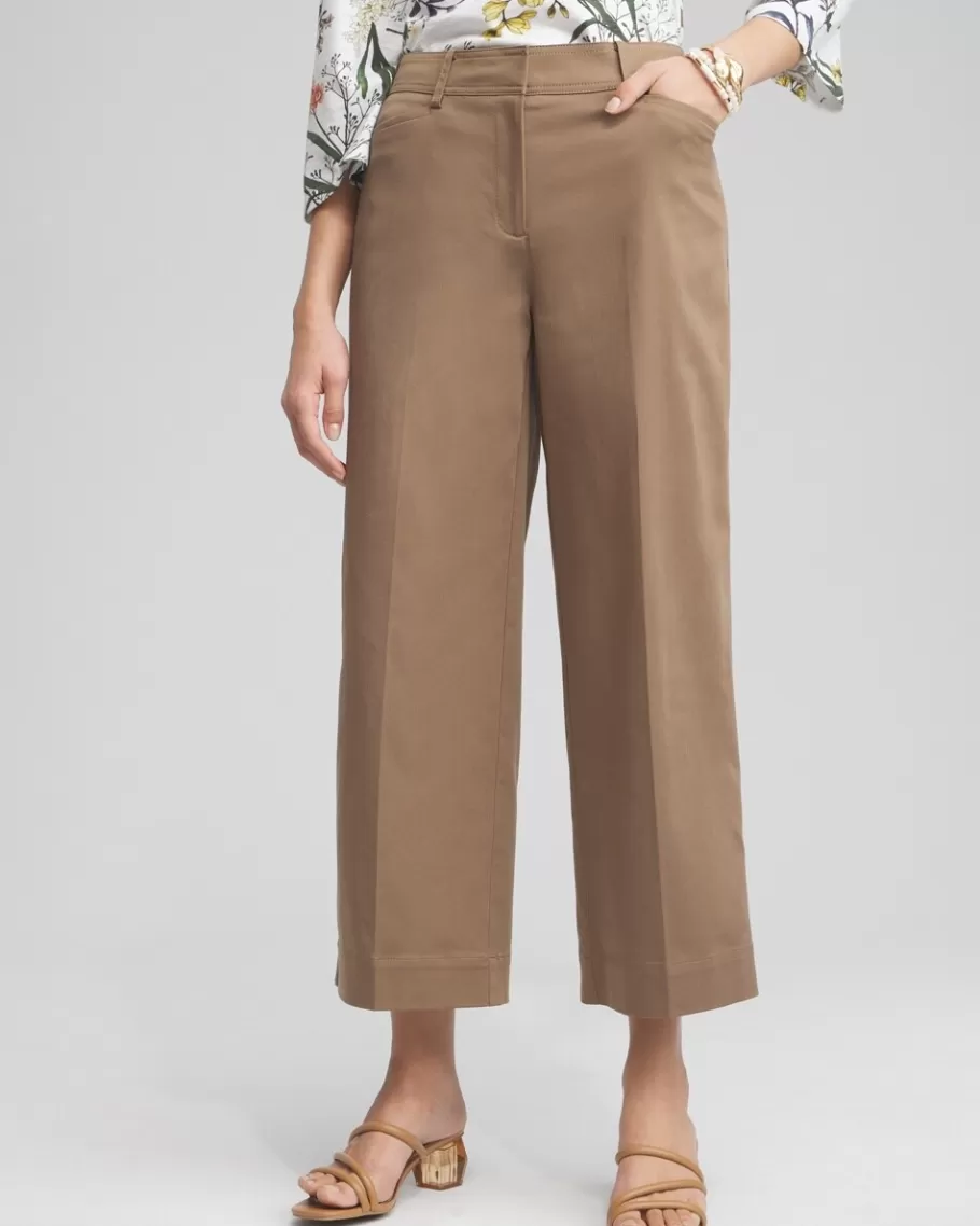 Chico's Cotton Sateen Cropped Pants