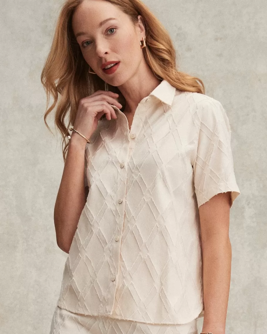 Chico's Diamond Jacquard Shirt