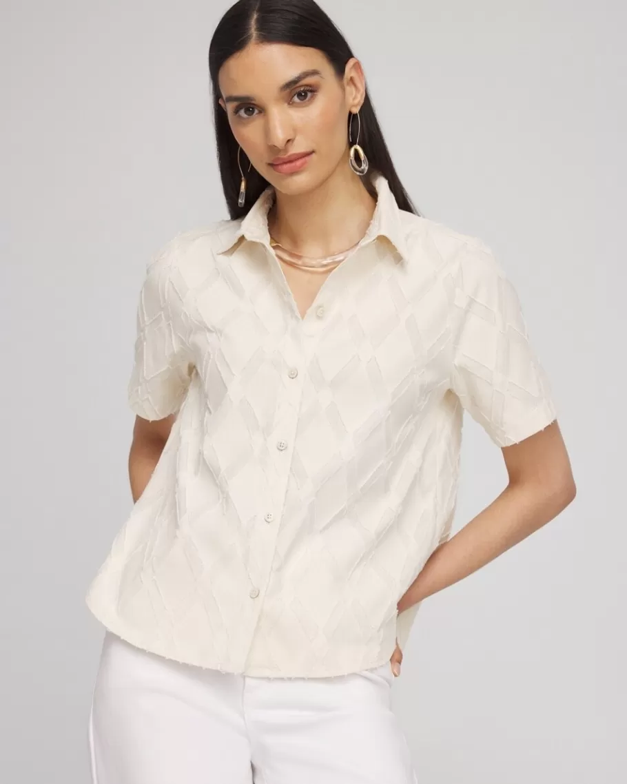 Chico's Diamond Jacquard Shirt