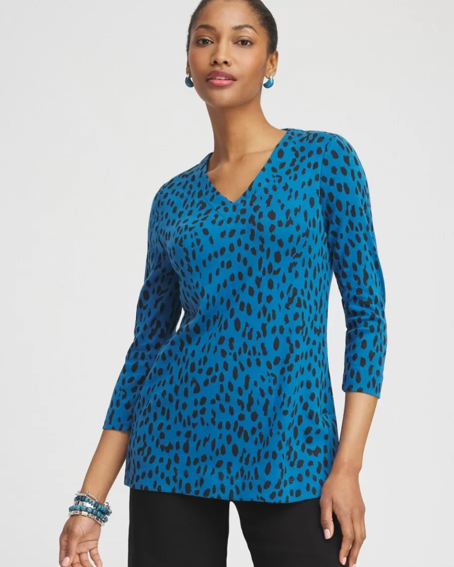 Chico's Dots V-neck Tunic