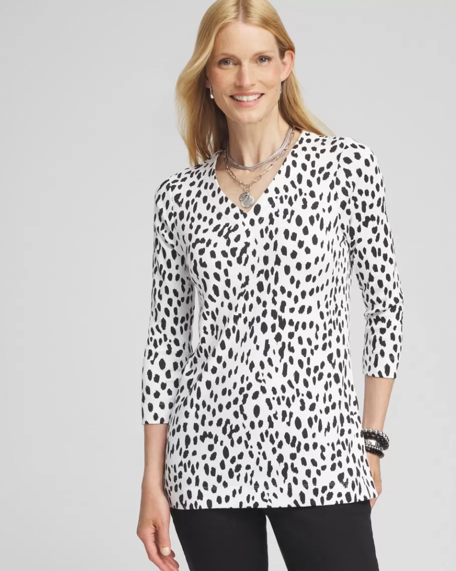 Chico's Dots V-neck Tunic