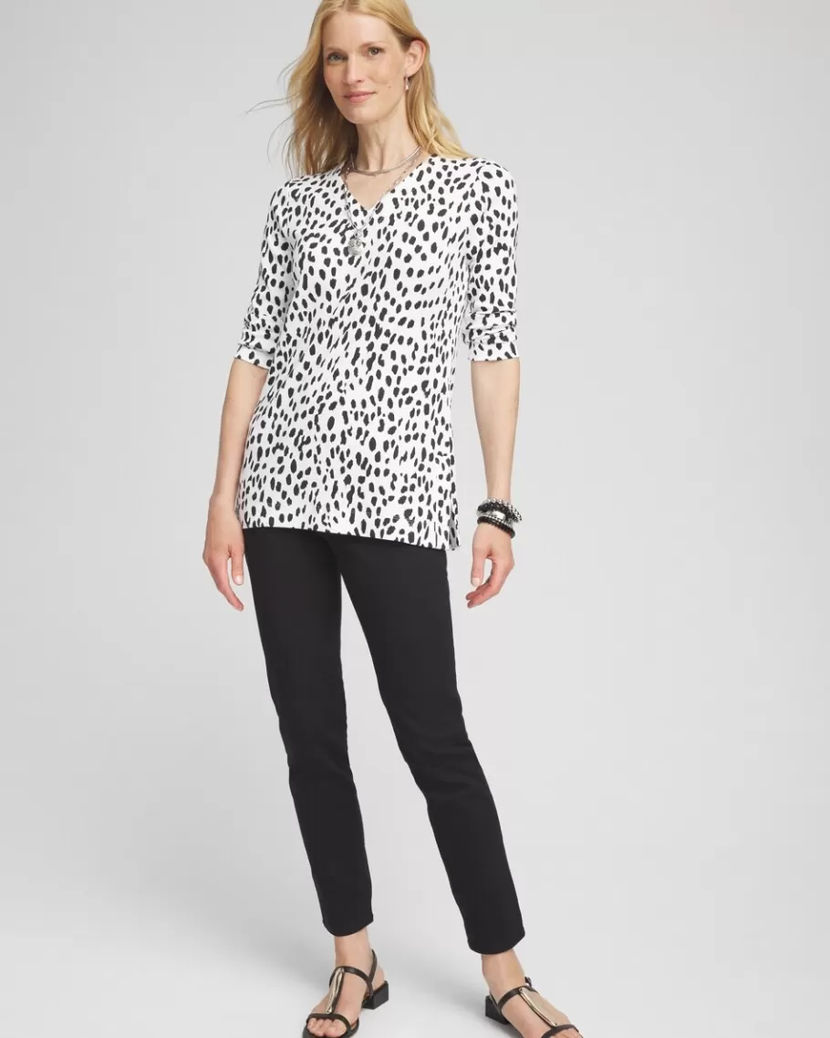 Chico's Dots V-neck Tunic