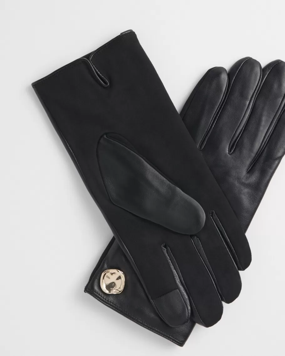 Chico's Embellished Leather Gloves